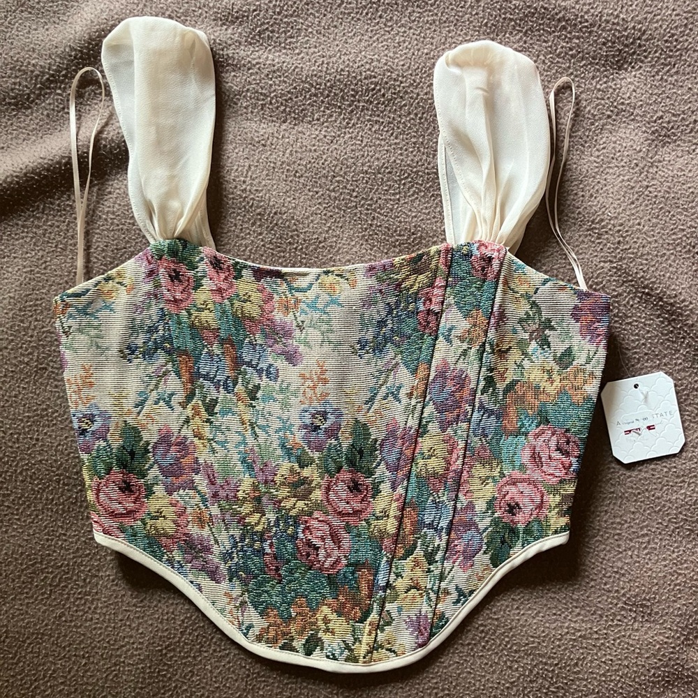 Altar’d State Floral Tapestry Corset Top
